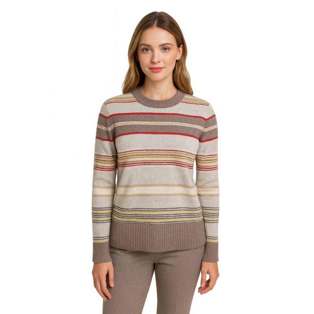 Autumn Cashmere Sweater Crew Neck 100% Cashmere Striped XS - Picture 1 of 9